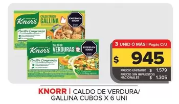Knorr - CALDO DE VERDURA/ GALLINA CUBOS