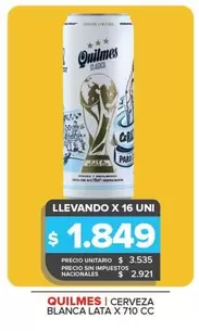 Quilmes - CERVEZA BLANCA LATA