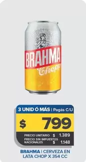 Brahma - CERVEZA EN LATA CHOP