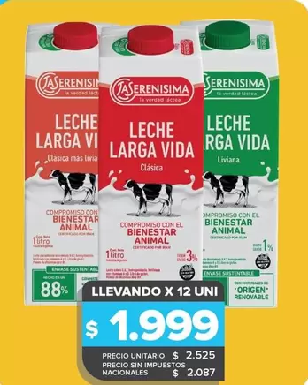 La Serenísima - Leche Larga Vida Clásica