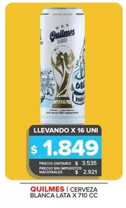 Quilmes - Cerveza Blanca Lata
