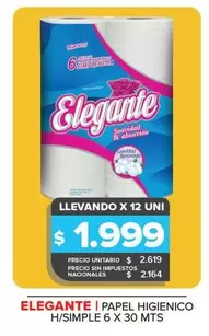 Elegante - Papel Higienico H/Simple