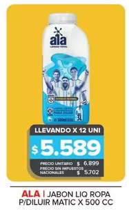 Ala - Jabón Líq Ropa P/Diluir Matic