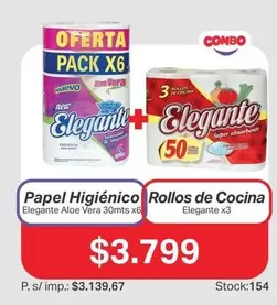 Elegante - Papel Higi9enico Rollos de Cocina