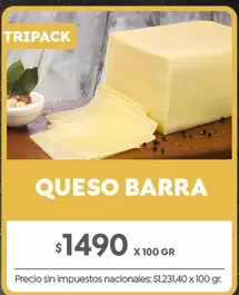 X$ - QUESO BARRA