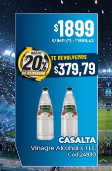 Casalta - Vinagre Alcohol x 1 Lt. Cód:24930