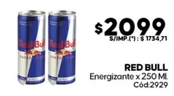 Red Bull - Energizante x 250 Ml. Cód:2929