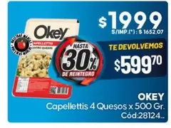 Okey - Capellettis 4 Quesos