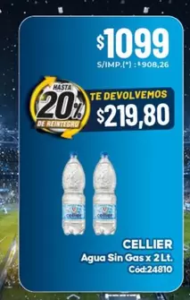 Cellier - Agua Sin Gas x 2 Lt. Cód:24810