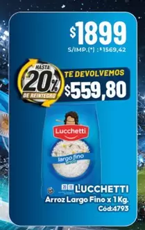 Lucchetti - Arroz Largo Fino x 1 Kg. Cód:4793