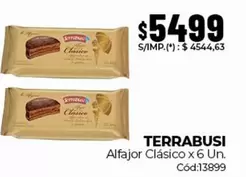 Terrabusi - Alfajor Clásico x 6 Un.