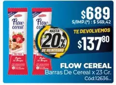 Flow -  Cereal Barras De Cereal x 23 Gr. Cód:12636