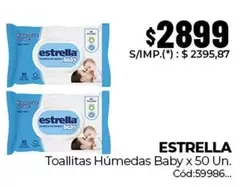 Estrella - Toallitas Húmedas Baby x 50 Un. Cód:59986