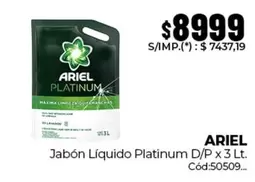 Ariel - Jabón Líquido Platinum D/P x 3 Lt.