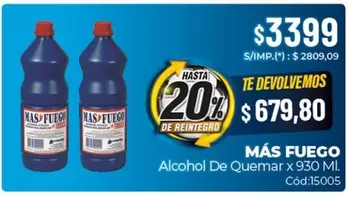 Mas - Alcohol De Quemar x 930 Ml. Cód:15005