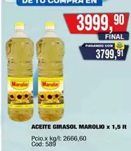 Marolio - ACEITE GIRASOL MAROLIO