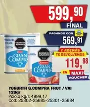 Gran Compra - YOGURTH G.COMPRA FRUT / VAI 120gr