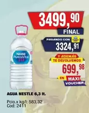 Nestlé - AGUA 6,3 lt.