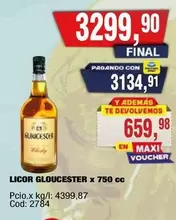 Gloucester - LICOR GLOUCESTER x 750 cc