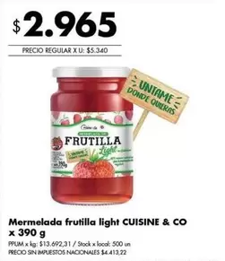 X$ - Mermelada frutilla light