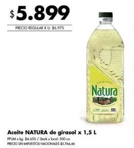 Natura - Aceite de girasol