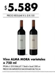 Alma Mora - Vino varietales