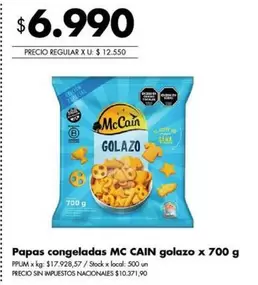X$ - Papas congeladas