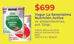 La Serenísima - Yogur Nutrición Activa