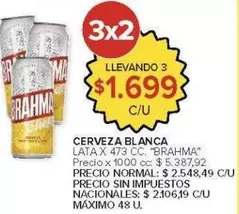 Brahma - CERVEZA BLANCA LATA