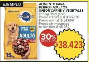 Pedigree - ALIMENTO PARA PERROS ADULTOS SABOR CARNE Y VEGETALES