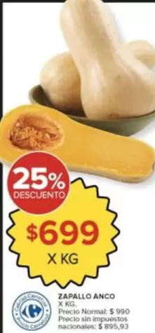 Carrefour - ZAPALLO ANCO