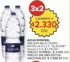 Glaciar - AGUA MINERAL SIN GAS BAJO SODIO