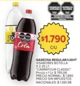 Carrefour - Gaseosa Regular/Light