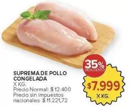 X$ - SUPREMA DE POLLO CONGELADA