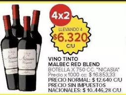 Nicasia - VINO TINTO MALBEC RED BLEND