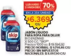 Skip - JABÓN LÍQUIDO PARA ROPA PARA DILUIR
