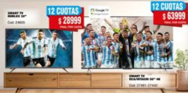 SMART TV NOBLEX 22" / SMART TV RCA/HITACHI 55" 4K