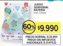 JUEGO SENSORIAL BATERIA