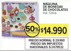 MÁQUINA DE MONEDAS DE CHOCOLATES