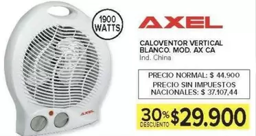 Axel - CALOVENTOR VERTICAL BLANCO. MOD. AX CA