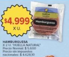 Huella Natural - Hamburguesa