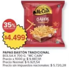 Mc Cain - PAPAS BASTÓN TRADICIONAL