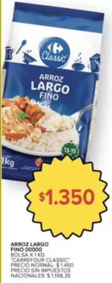 Carrefour - ARROZ LARGO FINO 00000