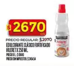 Hileret - EDULCORANTE CLÁSICO FORTIFICADO