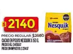 Nesquik - CACAO EN POLVO