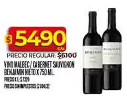 Benjamin - VINO MALBEC / CABERNET SAUVIGNON