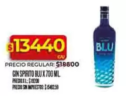 Spirito - GIN SPIRITO BLU X 700 ML