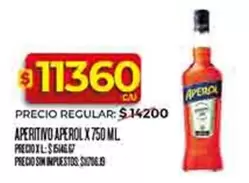 Aperol - APERITIVO APEROL X 750 ML