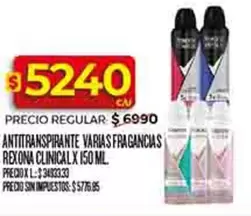 Rexona - ANTITRANSPIRANTE VARIAS FRAGANCIAS X 150 ML