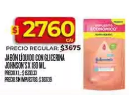 Johnson's - JABÓN LÍQUIDO CON GLICERINA